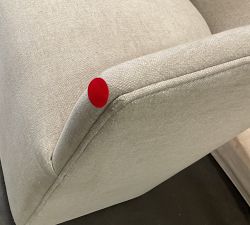 Open Box: Baldwin Upholstered Barrel Back Dining Armchair - Performance Rustic Linen Parchment