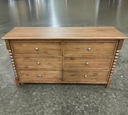 Open Box: Chris Loves Julia Stacked Ball Wide Dresser (62") - Kindle Brown