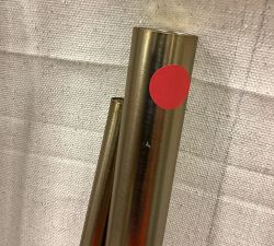 Open Box: Everson Double Curtain Rod, 96"-120"L,  (1.25" Diam.) -Brass