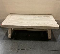 Open Box: Farmhouse Trestle Rectangular Coffee Table (54") - Pale Sand