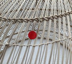 Open Box: Flora Rattan Pendant, Large (23"Diam.) - Whitewashed