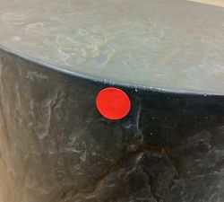 Open Box: Lagos Round Concrete Outdoor Side Table (14") - Charcoal