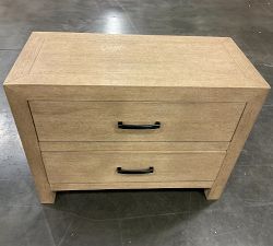 Open Box: Linwood Wide Nightstand (32") - Seadrift, Antique Bronze Hardware