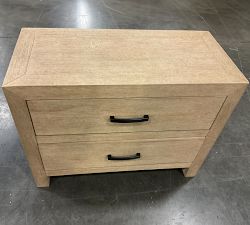 Open Box: Linwood Wide Nightstand (32") - Seadrift, Antique Bronze Hardware