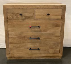 Open Box: Oakleigh 5 Drawer Tall Wide Dresser (47") - Heirloom Wheat