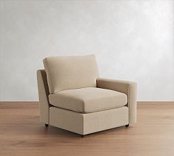 Open Box: Pearce Modern Square Arm Right Armchair (40"W x 38"H) - Performance Casual Chenille Parchment