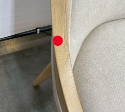 Open Box: Vintners Upholstered Wood Frame Dining Chair -  Rustic Linen Parchment, Savanna