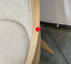 Open Box: Vintners Upholstered Wood Frame Dining Chair -  Rustic Linen Parchment, Savanna