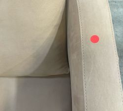 Open Box: Ayden Barrel Arm Leather Swivel Chair (32") - Nubuck Wheat