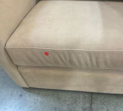 Open Box: Ayden Barrel Arm Leather Swivel Chair (32") - Nubuck Wheat