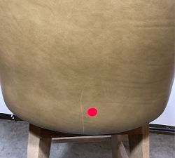 Open Box: Layton Leather Swivel Bar Stool (31.5") - Legacy Taupe, Gray Wash