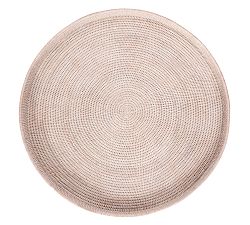 Open Box: Tava Handwoven Rattan Oversized Round Tray (28") - Whitewash