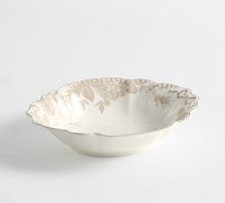 LoveShackFancy Neutral Floral Porcelain Serving Bowl