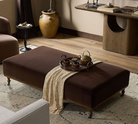 Elara Upholstered Ottoman by Pottery Barn