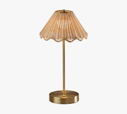 Moe Woven LED Cordless Rechargeable Table Lamp (15")