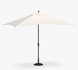 Open Box: 10' Rectangular Outdoor Umbrella - Sunbrella® Natural, Bronze Aluminum Tilt Pole