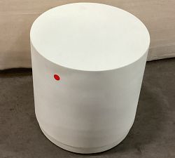 Open Box: Pomona Concrete Round Outdoor Side Table (18") - White