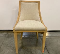 Open Box: Vintners Upholstered Wood Frame Dining Chair - Rustic Linen Parchment, Savanna