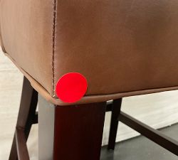 Open Box: Hayes Tufted Leather Bar Stool (33.5") - Vintage Hunter, Espresso