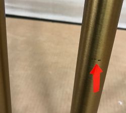 Open Box: Somorset Curtain Rod &amp; Wall Brackets (166"-240", 1.25" diam.) - Burnished Brass