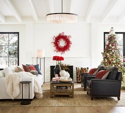 Faux Red Berry Wreath &amp; Garland