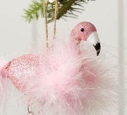 Feather Flamingo Ornament
