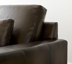 Big Sur Square Arm Deep Seat Leather U-Shaped Sectional (159"&ndash;191")