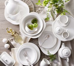 Emma Beaded Stoneware Dinnerware Sets