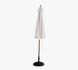 Round Eucalyptus Umbrella with Brass Accents (9')