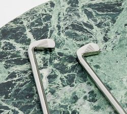 Figural Golf Marble Cheese Board &amp; Cheese Knives Set