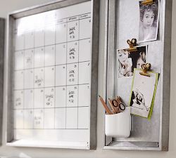 Galvanized System White Board Calendar