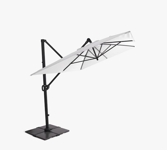 bambrella patio umbrella black rectangular 10' x 13' Rectangle Cantilever Umbrella, Side wind hurricane is their special aluminum cantilever umbrella designed for both the commercial and residential market Bambrella Rectangular Hurricane Side Wind