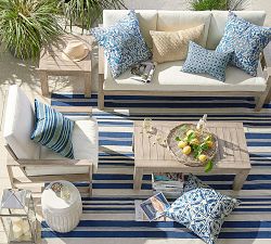 Indio Eucalyptus Rectangular Outdoor Coffee Table (43")