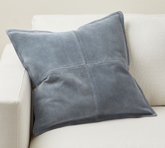 Pieced Suede Pillow Cover