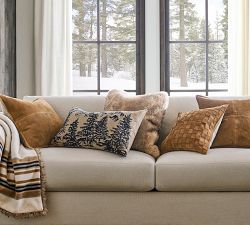 Pendleton® Yakima Faux Fur Back Stripe Throw