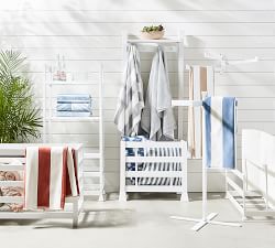 Malibu Metal Outdoor Pool Accessory Storage Bin