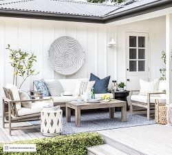 Indio Eucalyptus Rectangular Outdoor Coffee Table (43")
