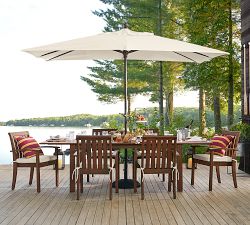 10' Rectangular Outdoor Patio Umbrella &ndash; Rustproof Aluminum Tilt Frame