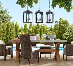 Abbott Concrete &amp; Acacia Outdoor Dining Table (84")