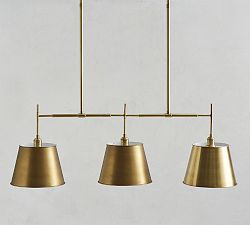 Tapered Metal Shade Linear Chandelier (43")