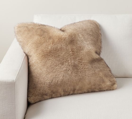 Faux Fur Mink Pillow Cover