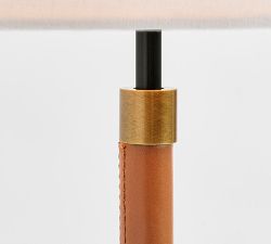 Harrison Leather Wrapped Floor Lamp (50")