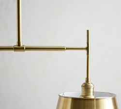 Tapered Metal Shade Linear Chandelier (43")