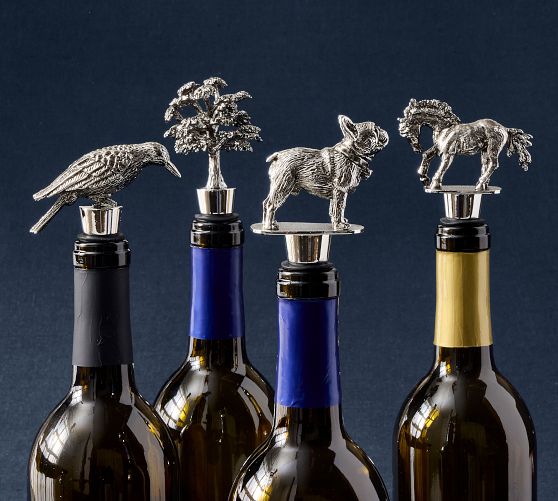 ポッパー型ステンドグラスウォールフック〜popper Hone〜 Brandon Maxwell Groveland Icon Wine Stoppers | Pottery Barn