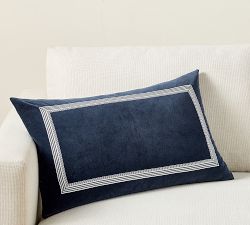 Brandon Maxwell Sullivan Velvet Lumbar Pillow Cover