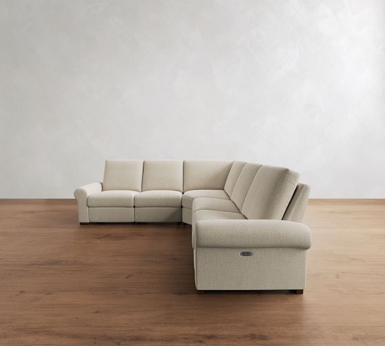 Turner Roll Arm Power Reclining L-Shaped Sectional (120") by Pottery Barn
