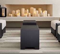 Malibu Metal Platform Modular Outdoor Side Table (33")