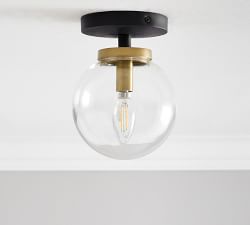 Camryn Glass Globe Flush Mount (6")