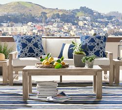 Indio Eucalyptus Rectangular Outdoor Coffee Table (43")