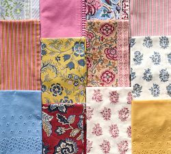 Annalise Block Print Cotton Napkins - Set of 4